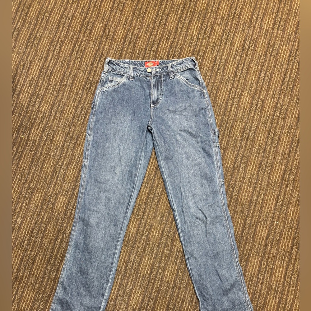 Dickies Women's Straight Leg Blue Jeans